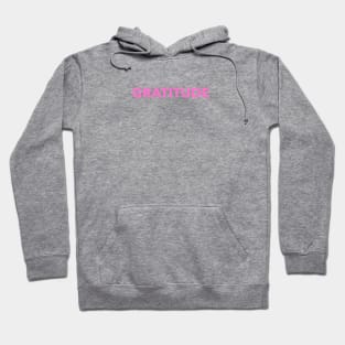 Gratitude Pink Typography Hoodie